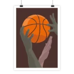 Basketball minimaliste poster by i-Art in sleek modern design