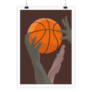 Basketball minimaliste poster by i-Art in sleek modern design