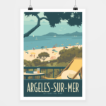 Poster Argelès Plage des Pins
