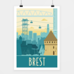 Poster Brest rétro