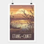 Affiche Canet L'étang | Brun