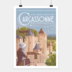 Poster Carcassonne médiévale