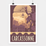 Poster Carcassonne rétro