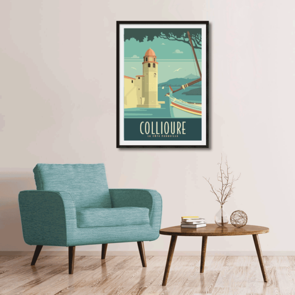 Poster Collioure rétro – Image 3