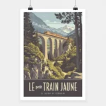 Poster Le petit Train jaune