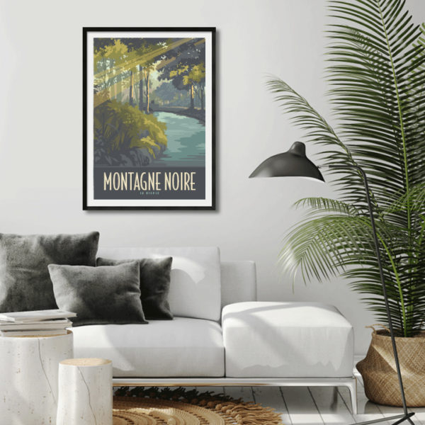 Poster Montagne Noire La rigole | Bleu – Image 3