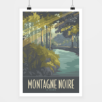 Poster Montagne Noire La rigole | Bleu