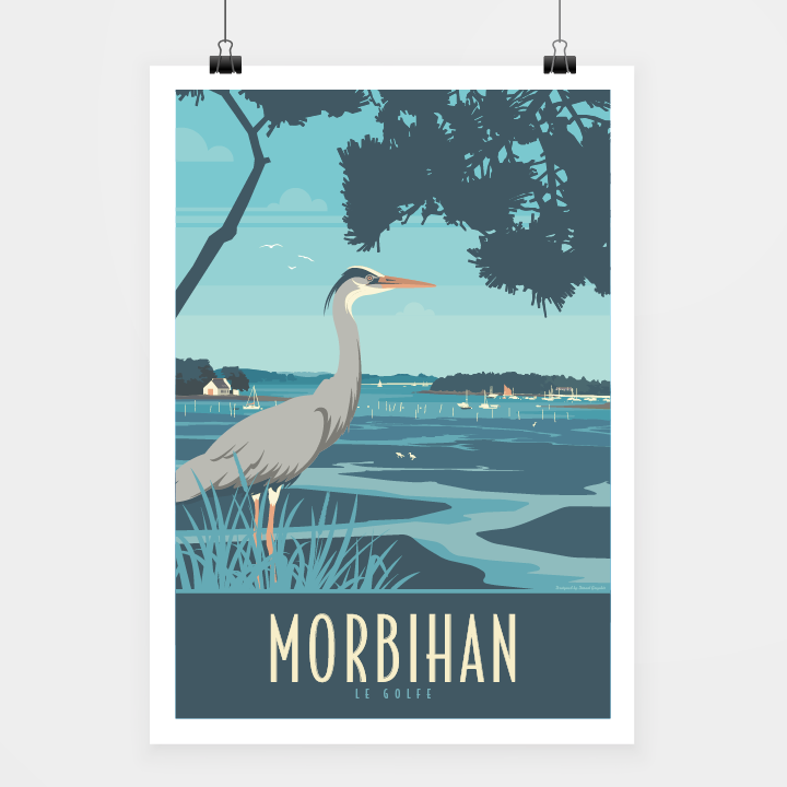 Travel-Poster-Affiche-Morbihan-le-golfe.png Poster Morbihan le golfe – Image 1