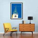 Perpignan Saint-Jean minimal travel poster, Occitanie art by i-Art.