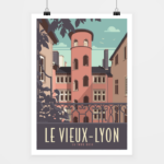 Poster Lyon La Tour Rose