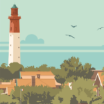 Poster Cap Ferret Le Phare | Bleu – Image 2