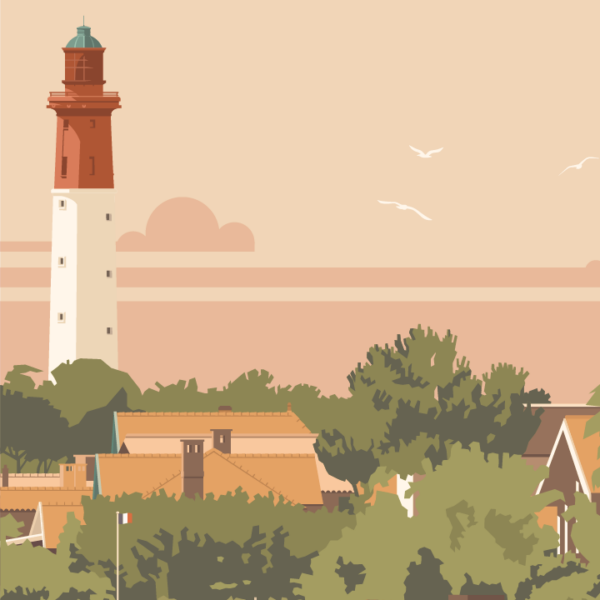 Poster Cap Ferret Le Phare | Rouge – Image 2