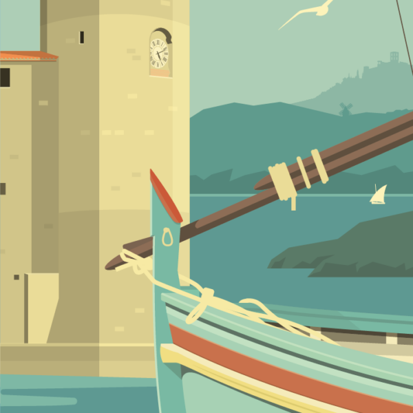 Poster Collioure rétro – Image 2