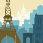 Poster Paris rétro bleu – Image 2