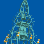 Perpignan Saint-Jean travel poster with minimal, elegant art design.