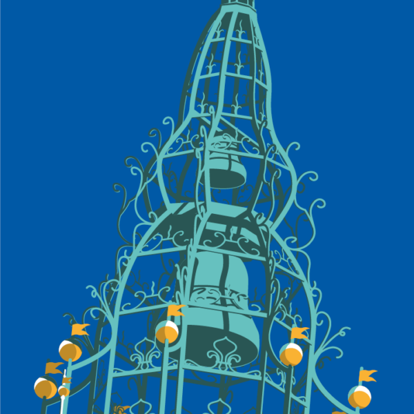 Perpignan Saint-Jean travel poster with minimal, elegant art design.