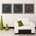 Minimalist poster featuring a sleek knob design, i-Art brand.
