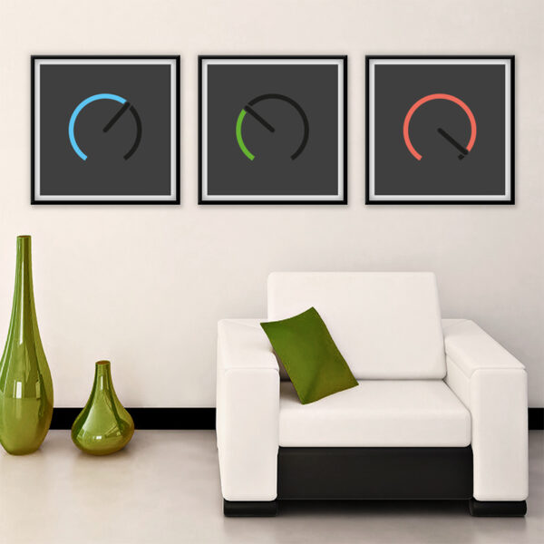Minimalist poster featuring a sleek knob design, i-Art brand.