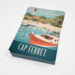 25 Cartes postales Cap Ferret bleu A6