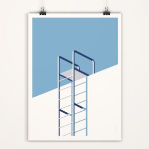 Poster Echelle minimaliste, sleek design with ladder motif from i-Art.