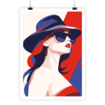 French Style #2 art poster featuring a pop art-inspired woman.