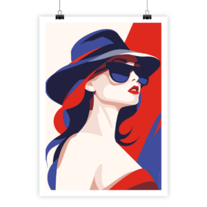 French Style #2 art poster featuring a pop art-inspired woman.