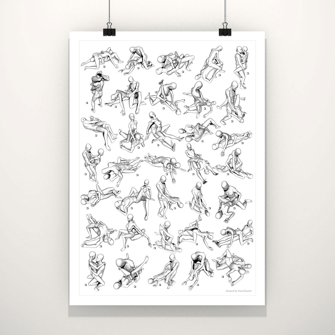 kamasutra-by-DirectGraphic.jpg Kamasutra Poster by i-Art featuring artistic positions in vibrant colors