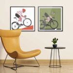 Vintage Tour de France maillots poster by i-Art, colorful and minimalistic.