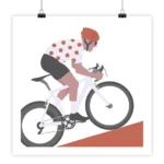 Poster Maillots du Tour de France displaying vintage cycling jerseys.