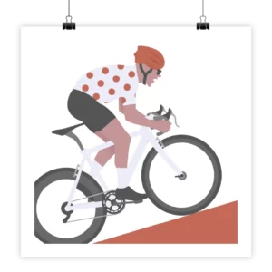 Poster Maillots du Tour de France displaying vintage cycling jerseys.