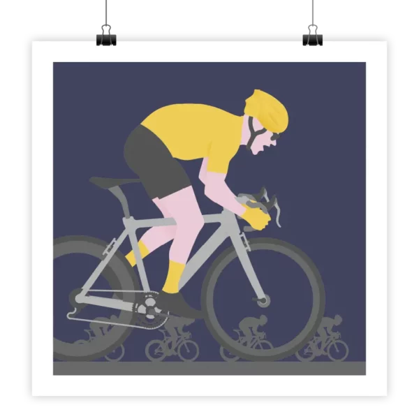 Poster Maillots du tour de France depicting vintage cycling jerseys.