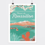 Poster Plaine du roussillon vert