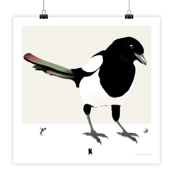 Surréaliste art poster featuring Pie minimaliste by i-Art.