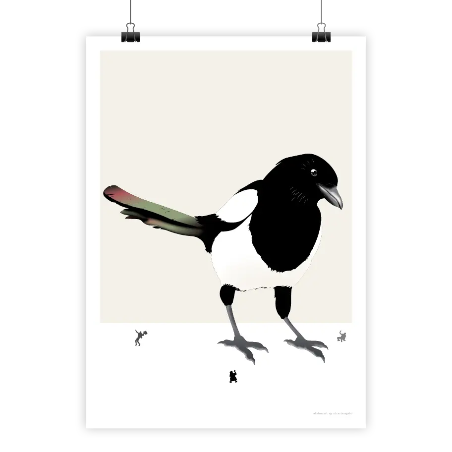 poster_pie_50x70.webp Poster de style surréaliste Pie minimaliste par i-Art.
