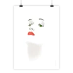 Minimalist Poster Visage de femme featuring abstract female face design.