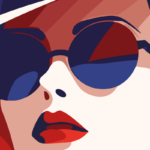 French Style #1 PopArt poster featuring vibrant portrait of a woman