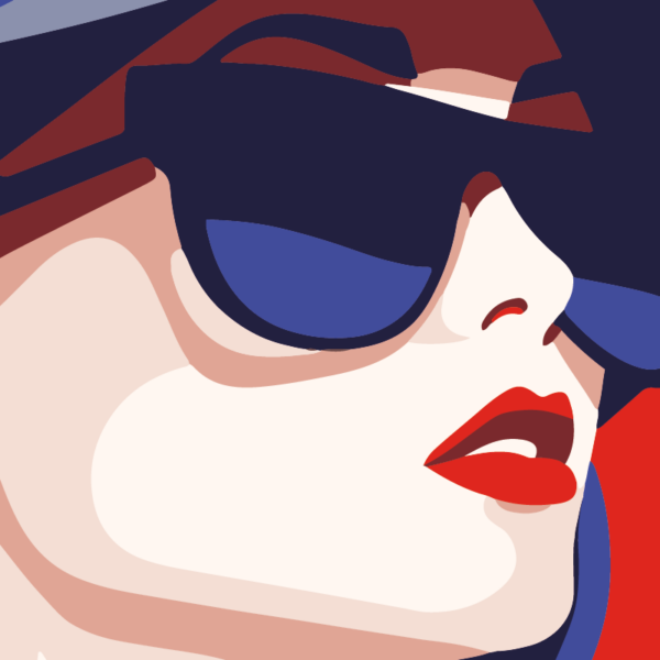 PopArt Poster Woman French Style #2, vibrant colors with elegant woman illustration.