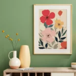Fleures Matisse #1 vintage minimal floral artwork by i-Art.