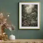 Scène Tropicale #1 couleur vintage-style artwork with tropical elements.