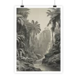 Vintage Scène Tropicale #2 poster featuring lush natural landscape