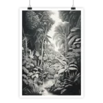 Scène Tropicale #3 by i-Art, vintage tropical artwork design.