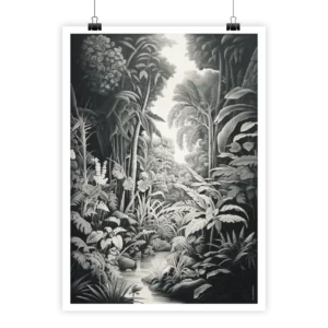 Scène Tropicale #3 by i-Art, vintage tropical artwork design.