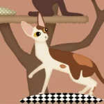 Affiche Arbre a chat au design naturel et vintage i-Art