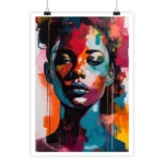 Colorful Black Beauty pop art by i-Art, vibrant design.