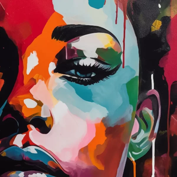 PopArt Black Beauty artwork by i-Art, vibrant colors, gallery image 3