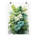 Composition florale poster with vintage natural floral design by i-Art.