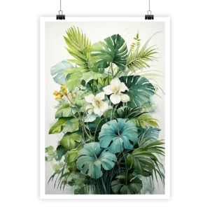 Composition florale poster with vintage natural floral design by i-Art.