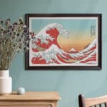 La Grande Vague de Kanagawa - Hokusai (rouge)
