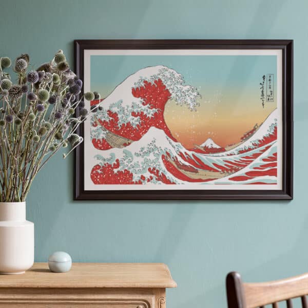 La Grande Vague de Kanagawa - Hokusai (rouge)