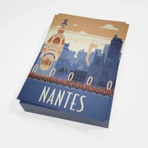 Carte postale Nantes rétro